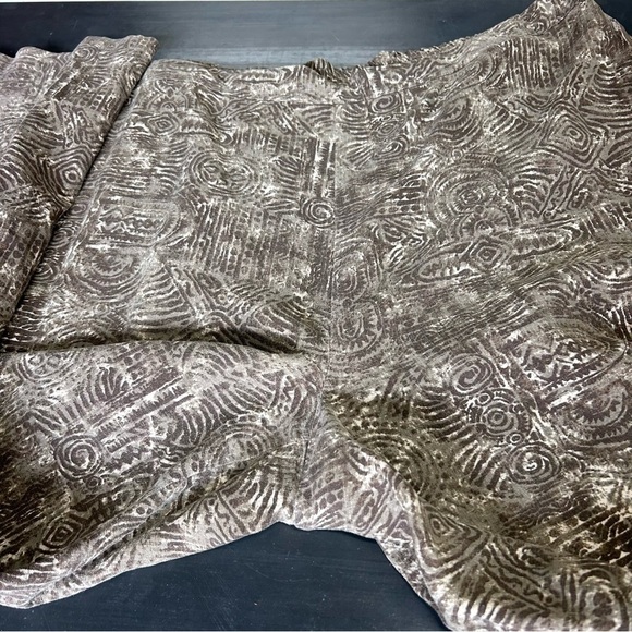 Coldwater Creek XL Linen Blend Soft Wash Ankle Length Pants Batik Design AS-IS - Picture 4 of 16